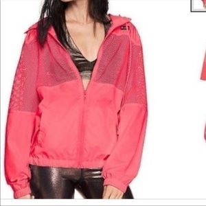 VS pink anorak windbreaker jacket in coral